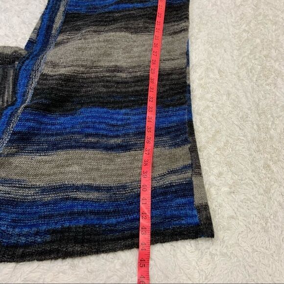 𝅺anthropologie Moth Blue Space Gray Sleeveless Knit Long Cardigan - Picture 9 of 9